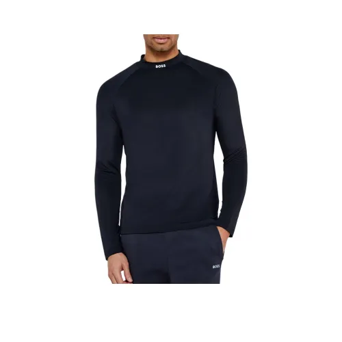 Hugo Boss SS25 T Рубашка Мужская Темно-синяя