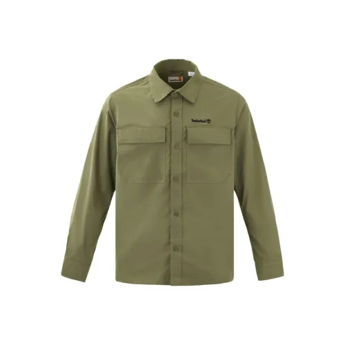 Timberland Рубашка Унисекс Хаки Зеленый