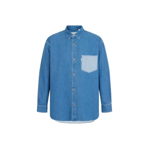 Levis Blue Men's Shirts Левис Синие Мужские Рубашки