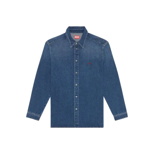 DIESEL Blue Men's Shirts DIESEL Синий Мужские Рубашки