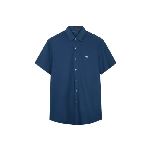 CAIZI Королевский Синий Мужские Рубашки