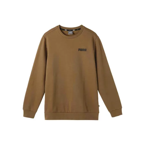 PUMA SS24 ESS CREW SWEAT FL Толстовка Мужской Шоколад Beans