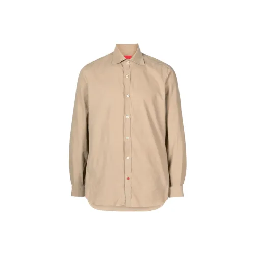 Isaia Миндально-бежевые Мужские Рубашки