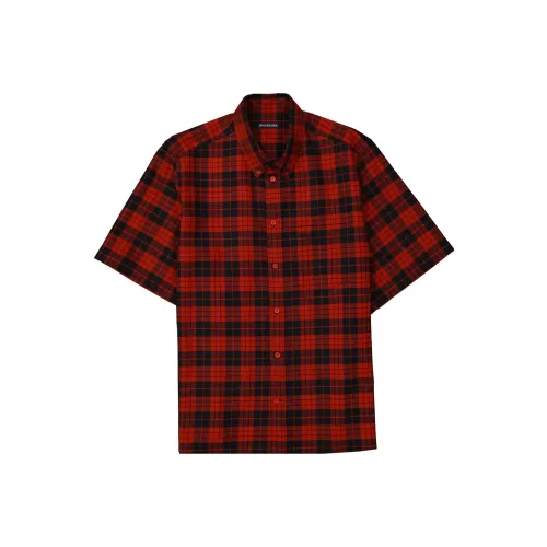 Balenciaga Red Men's Shirts Баленсиага Красные Мужские Рубашки