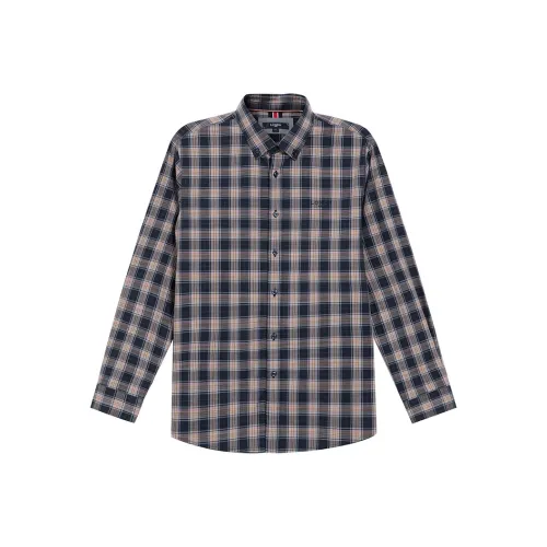 LONDA 1958 Рубашка Мужская Синяя Клетка