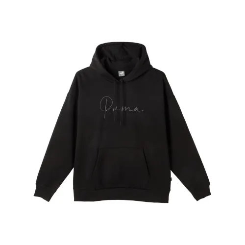 PUMA Tonalscripthoodie Толстовка Мужская Черная