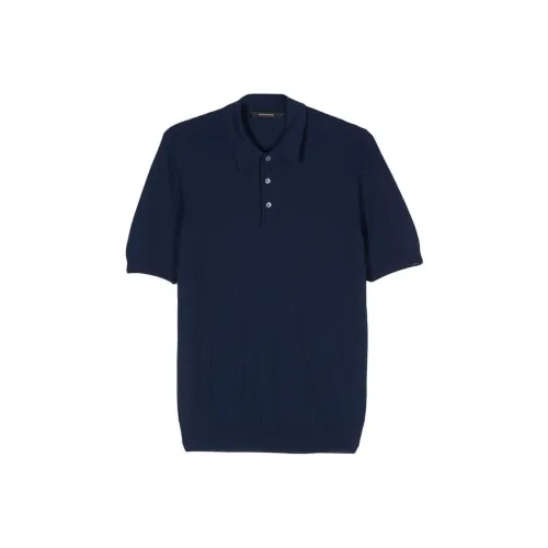 Tagliatore SS24 Поло Мужское Морской Синий