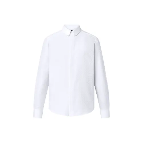 LOUIS VUITTON DNA Ожерелье-чокер Обычный Рубашка Мужской Белый