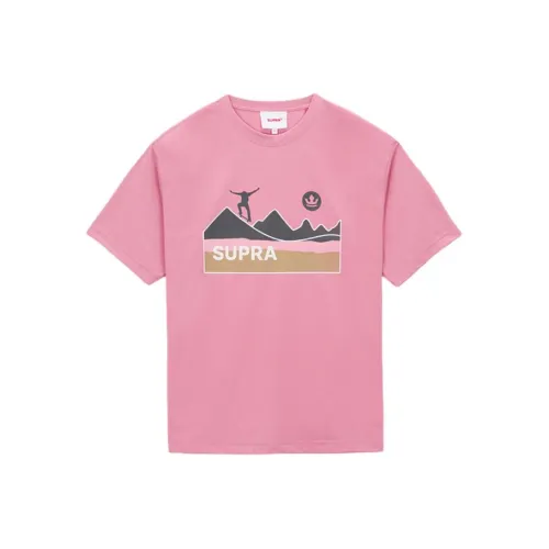 SUPRA Серо-розовый Унисекс Футболка