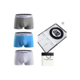 [9058 Натуральная кожа Ремень] + 100% хлопок [Серый + Светло-синий + Белый] Коробка 3 шт