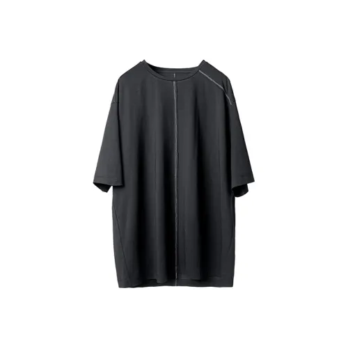 HUANXIANGZHE Короткий рукав T-рубашки унисекс черный