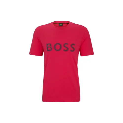 Hugo Boss Светло-красные Мужские T-рубашки