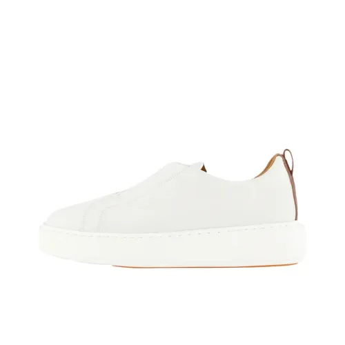 Santoni Dames Victory Low Top Скейтборд Кроссовки Женские Белые