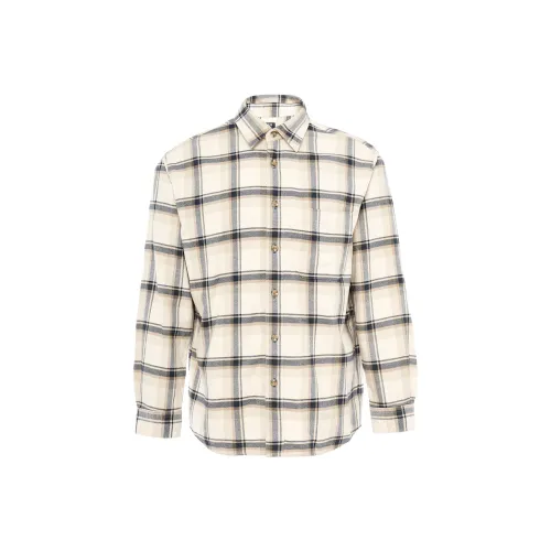 UNIQLO Светло-бежевые Мужские Рубашки