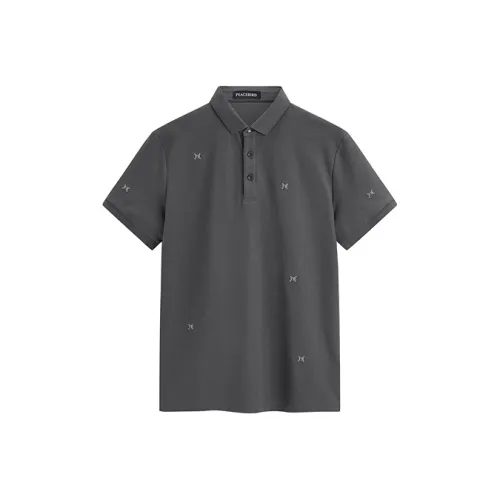 PEACEBIRD MEN Темно-серый 1 Slim Fit Мужская Поло