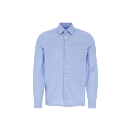 PRADA Мужские Синие Рубашки