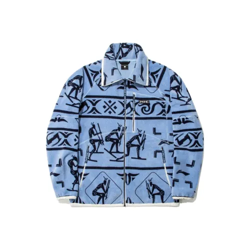 LINING Толстовка Унисекс Новая Аврора Синий С принтом по всей поверхности