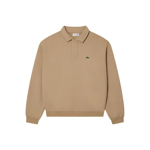 LACOSTE Collaboration 02S/Молочный кофейный Мужские Свитшоты