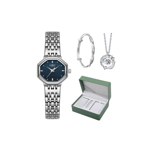 LIMIT Women's Watch Кварцевый механизм Стальной ремешок Синий циферблат