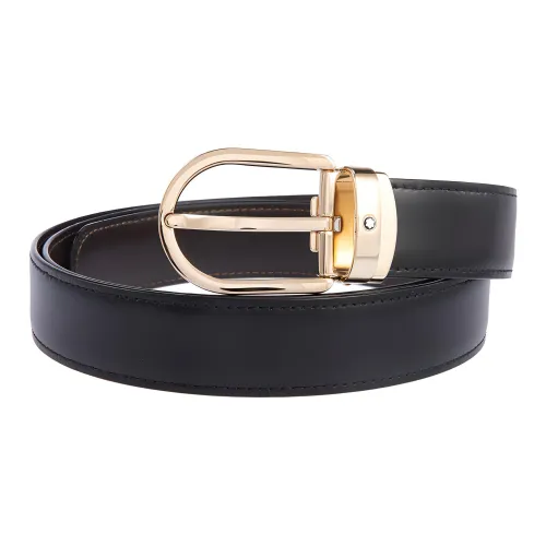 MONTBLANC Ремни из коровьей кожи Мужской Черный 3 см