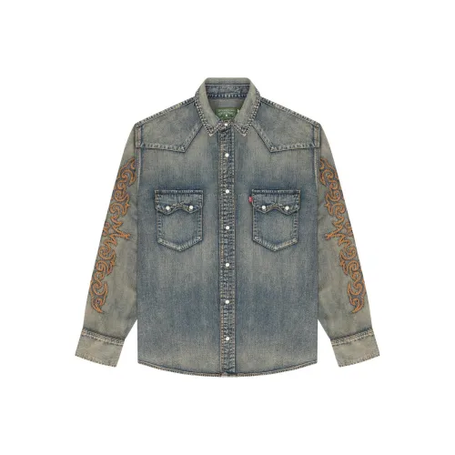 Denim Tears совместный бренд Denim Tears X Levis Co Branded Series Рубашка Унисекс