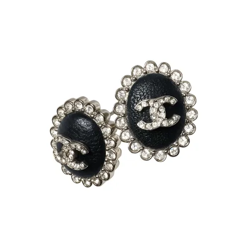 CHANEL Серьги Черный/серебристый Женские