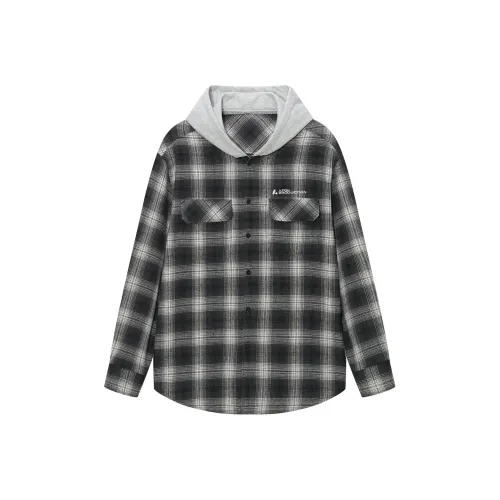 AFGK Черный Белый Клетка Унисекс Рубашки