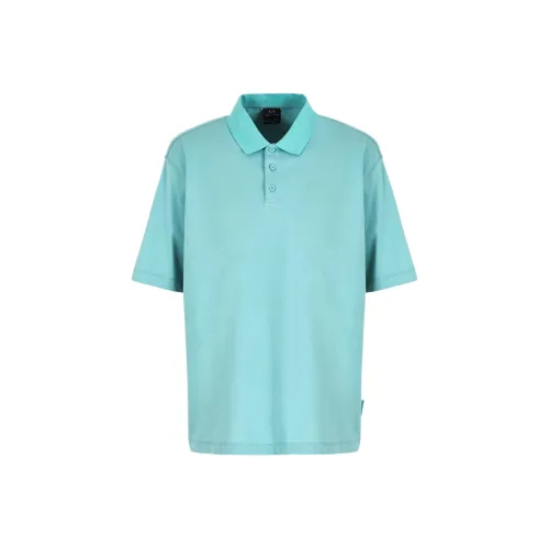 ARMANI EXCHANGE SS24 Поло Мужское Озерный Зеленый