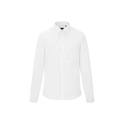 RARE Длинный рукав рубашка мужская белая