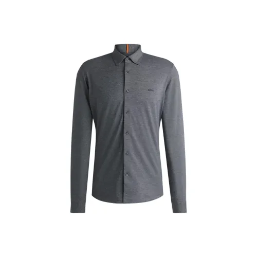 Hugo Boss Рубашка Мужская Темно-Серый