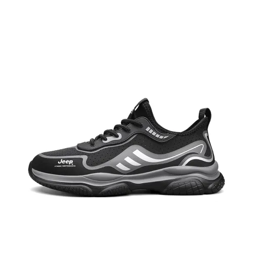 JEEP Низкий Топ Уличная Обувь Мужская Черная Серебряная