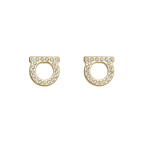 Ferragamo Brass Stud Серьги Золотой Женские