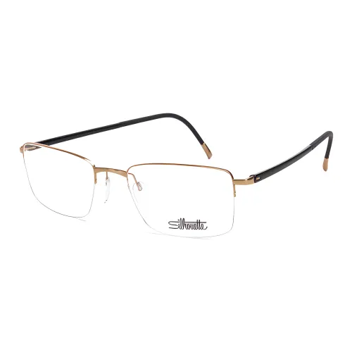 SILHOUETTE Титан Нерегулярная форма Оправы для очков Мужской Золото