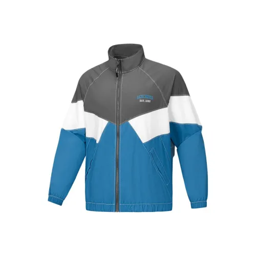 Skechers SS25 Куртка Унисекс Сапфир Серый Белый 05D5