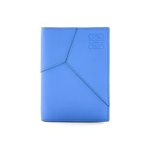 LOEWE Пазл Коровья кожа Держатель для карт Мужской Синий