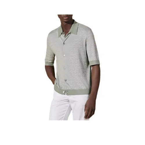 HERMES SS24 Рубашка Мужская Шалфейно-Зеленая