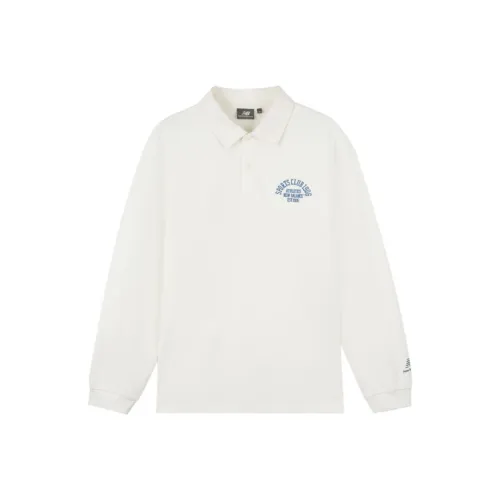 New Balance совместное брендирование Поло Унисекс Белый