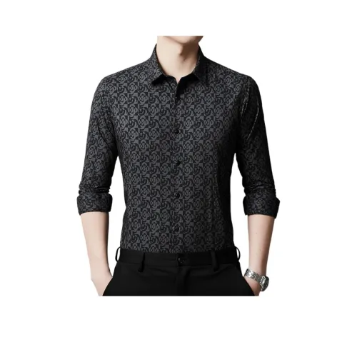 Devanro Длинный рукав мужская рубашка