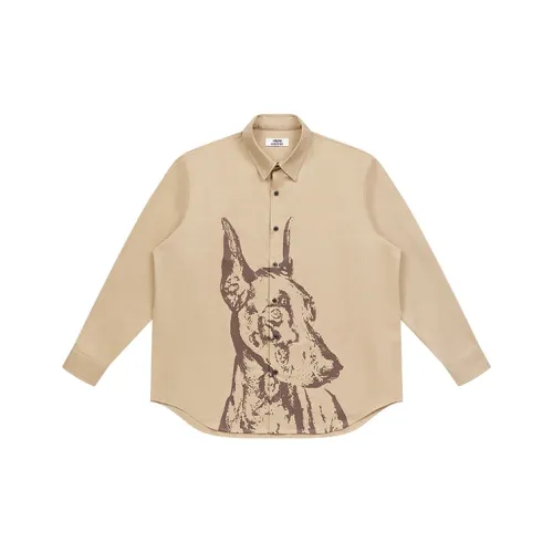 EMPTY REFERENCE Doberman Series Хаки Унисекс Рубашки