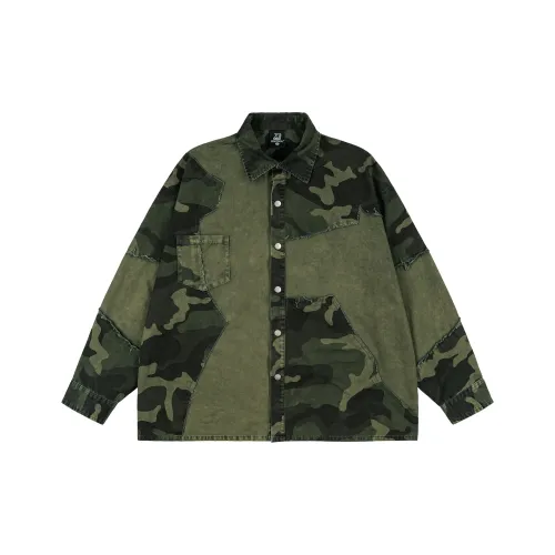 XINYINSU Зеленая унисекс рубашка