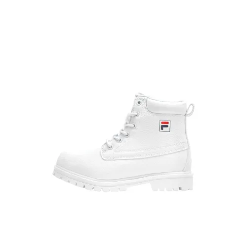 FILA Edgewater 12 Детские кожаные сапоги MID Топ Белый/Морской синий/Красный 125 Kids