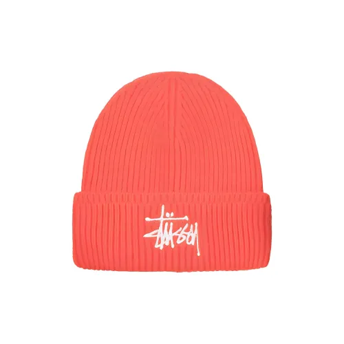 Stussy Акриловые Шапки-бини Унисекс Оранжевый Красный