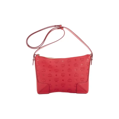 MCM Klara Коровья кожа Сумка на плечо Средний Женский Красный