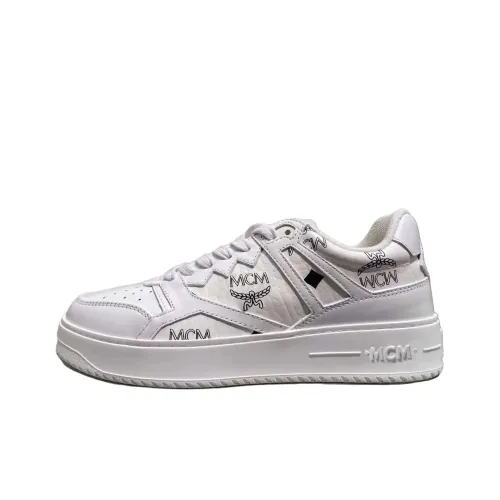MCM Visetos Low Топ Скейтборд Кроссовки Женские Белые