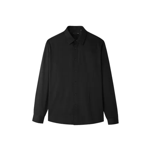 HLA Черный узор 4C Мужские рубашки