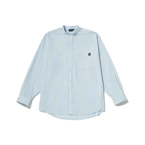 ODDCIRKUS Рубашка Унисекс Синие Полосы Узор
