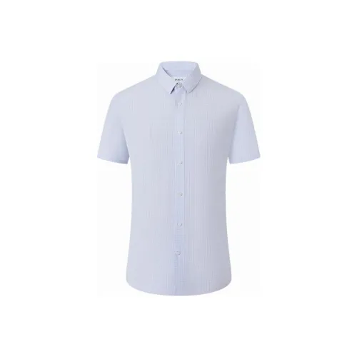 PORTS V Blue Men's Shirts PORTS V Синий Мужские Рубашки