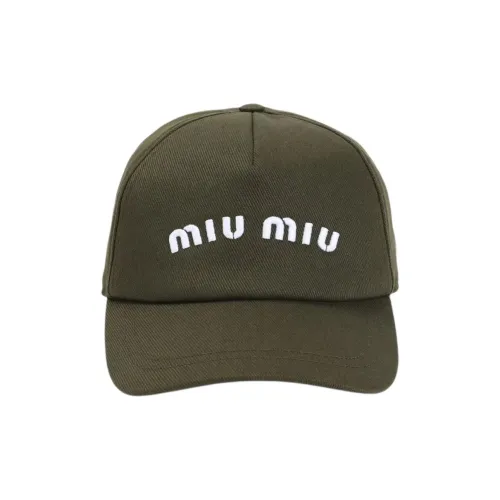 MIU MIU Cotton Хлопковые кепки женские зеленый