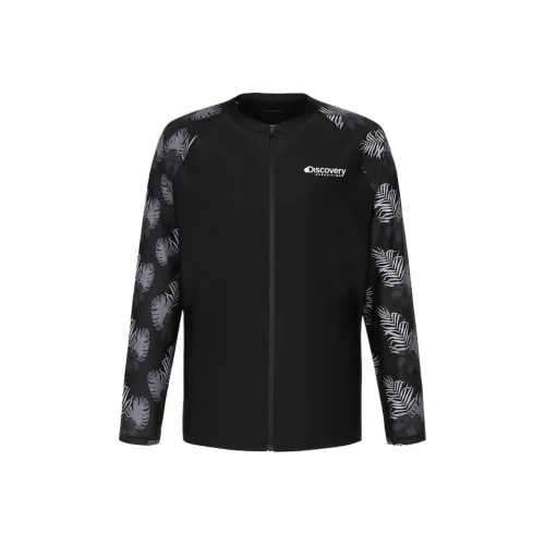 Discovery EXPEDITION Hot Лето Свободный крой Full ZIP UP Rashguard Толстовка Мужской Черный