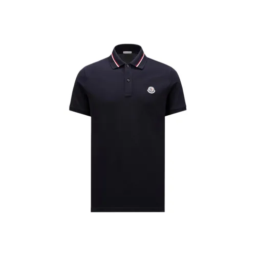 MONCLER SS24 Темно-синий Мужское Поло